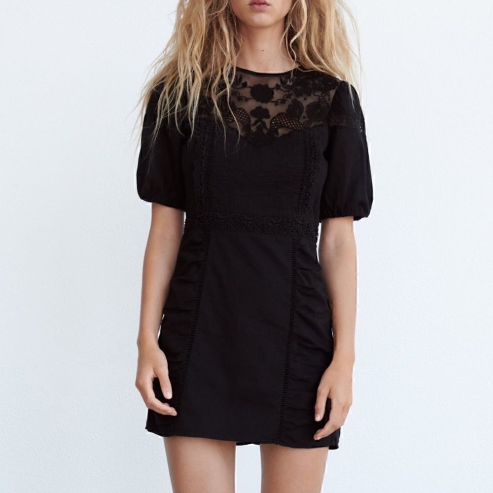 NWT Zara Combination Embroidered Dress